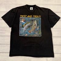 Image 1 of Vintage Ray Troll Twist and Trout Tee - XL