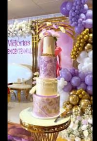 Image 3 of Gold Stainless Steel backdrop stand 10 ft is 300 each 