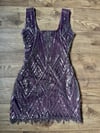 Art Deco luxurious beaded mauve dress