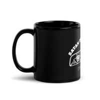 Image of Satan is my co-pilot Black Glossy Mug