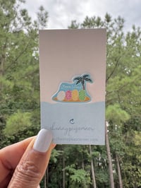Image 2 of Yarn Island Enamel Pin