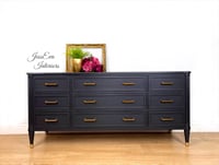 Image 1 of Large Stag Chest Of Drawers / Sideboard in dark grey