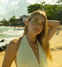 Image 4 of Keshi flakes hoops