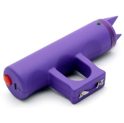 Image of Jogger Spiked  Knuckle Stun Gun With Alarm (Purple )