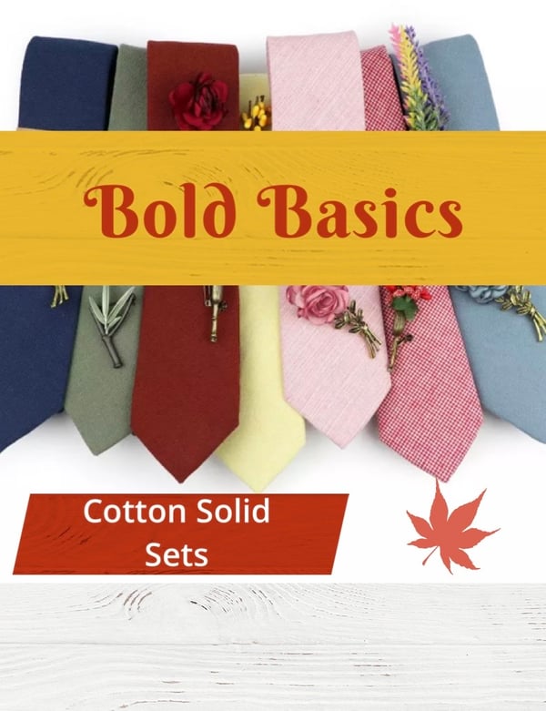 Image of Bold Basics Cotton Necktie Sets