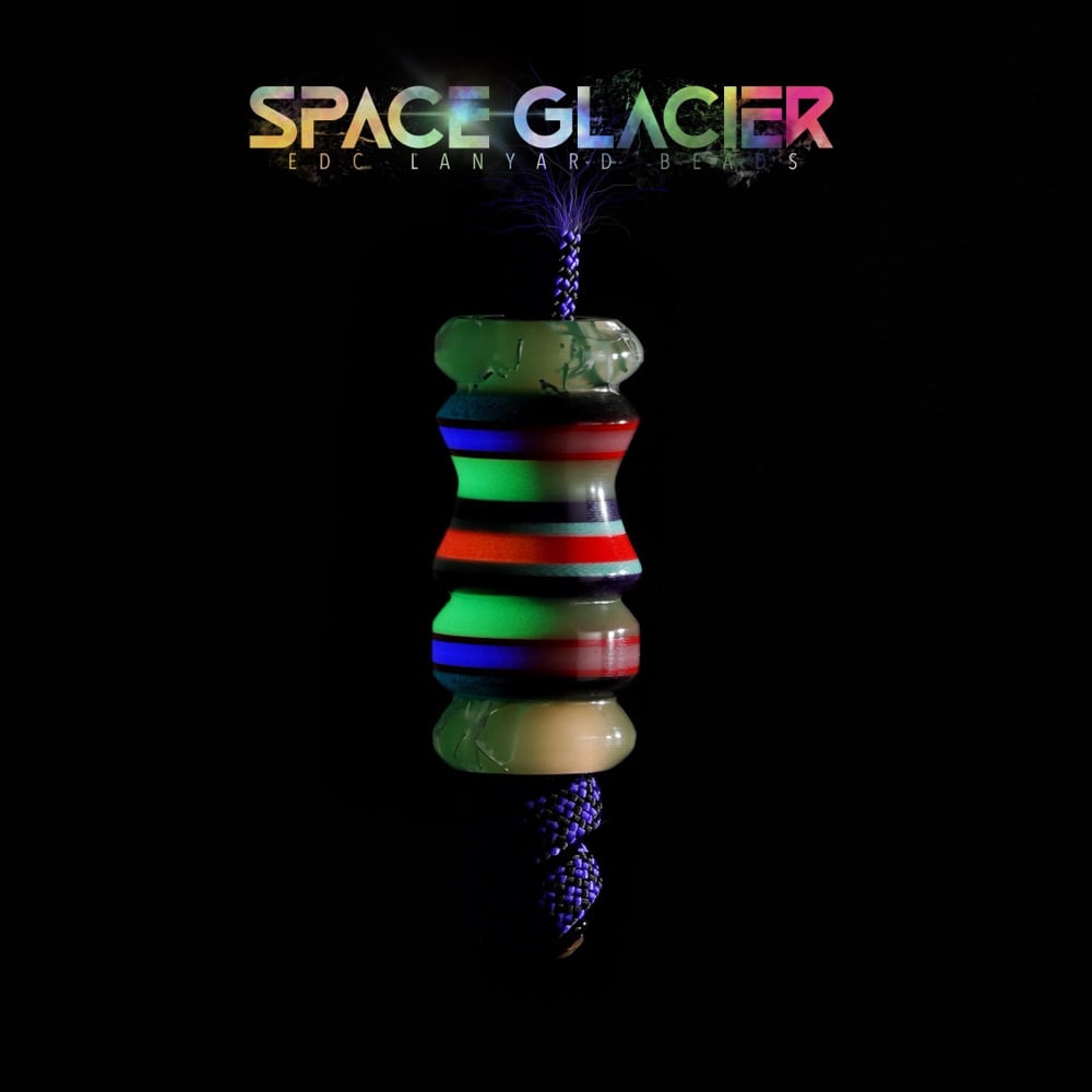Space Glacier EDC lanyard beads (GLOW)