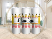 No. 2 Pencil Personalized Tumbler