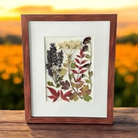 Image 1 of Genuine Veronica, Chrysanthemum And Obsession Nandina Wildflowers In 8" X 10" Frame (Item# 20230508)
