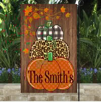 Pumpkin Trio Garden Flag