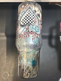 Image 1 of 40oz marble with rose and heart