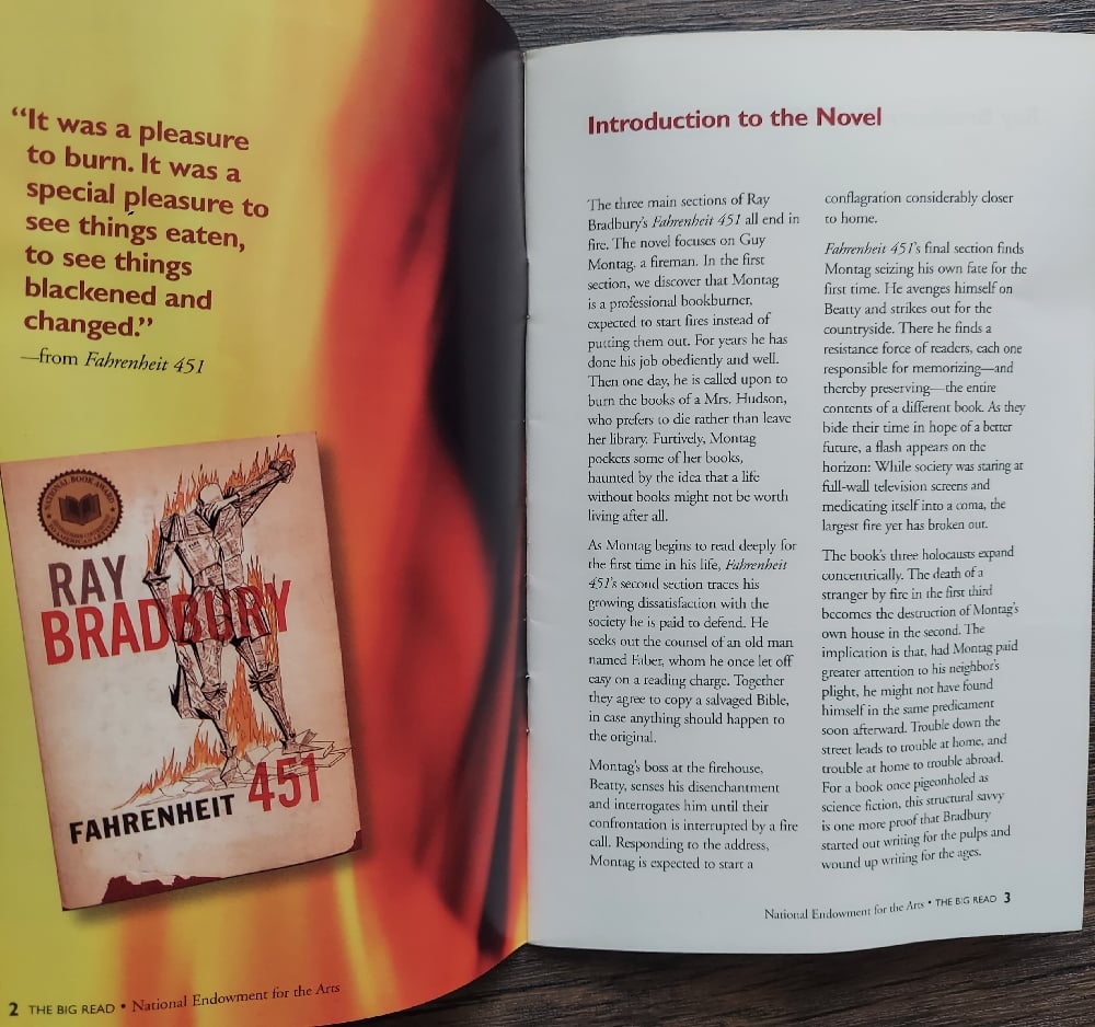 Ray Bradbury: Fahrenheit 451 NEA Reader’s Guide - SIGNED