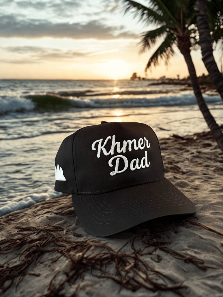 Image of Khmer Dad 5 Panel Snapback - Black