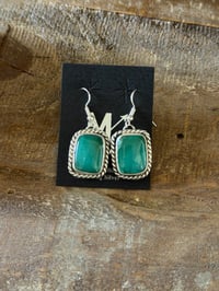 Image 1 of Fox Turquoise Square Dangles