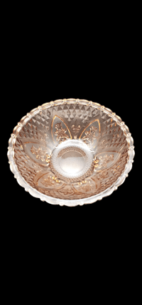 Image 7 of Indonesian Rose and Diamond Pattern Footed Serving Bowl