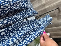 Image 3 of Off shoulder blue and white top
