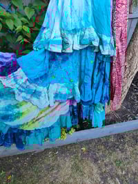 Image 7 of Wanderlust maxi skirt / bandeau dress -blue with flashes of purple pink 8-16 uk