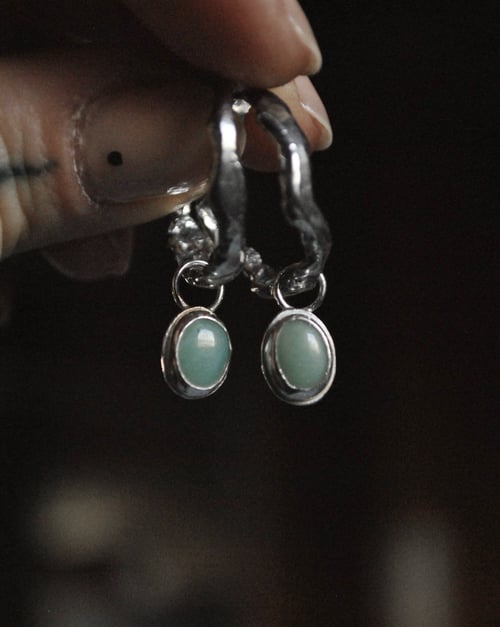 Image of Orecchini “rami” con amazzonite