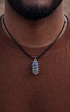 Lapis Lazuli pendant with silver cage