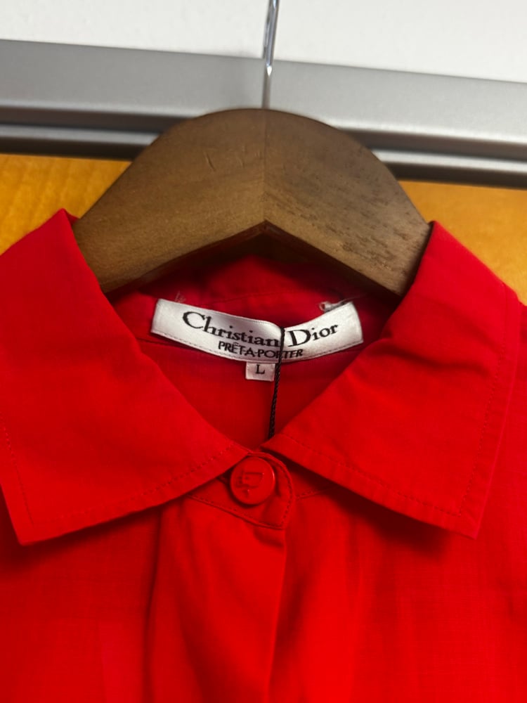 Image of Christian Dior Vintage Red Button Up