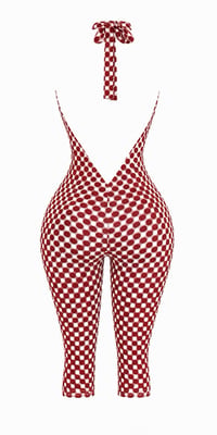 Image 4 of Polka Dot Obsession Romper(Red)