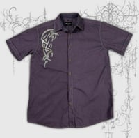 Image 1 of (m) studded cyber button up 1 of 1