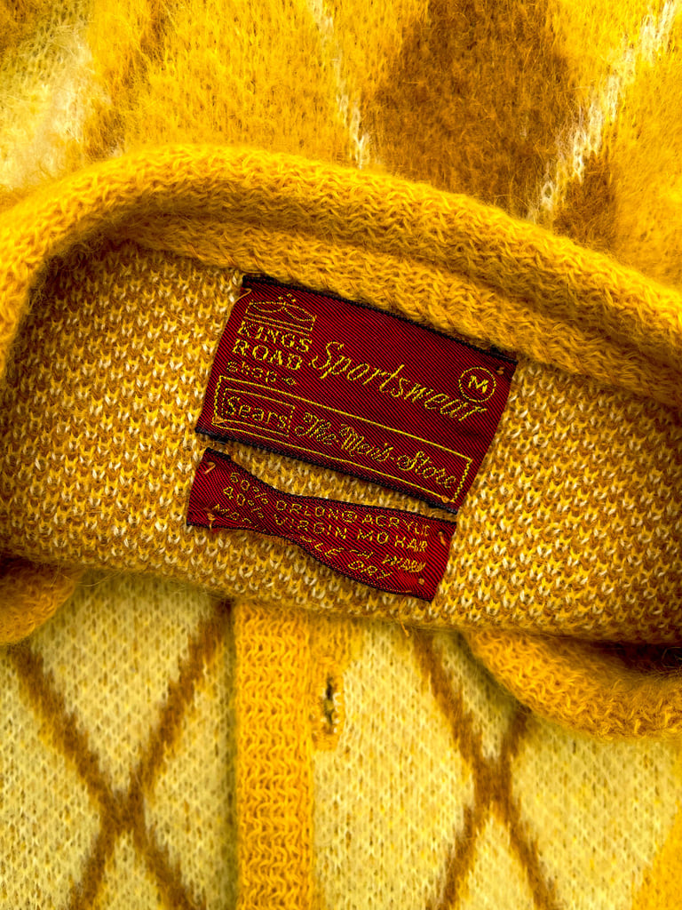 60s Kurt Cobain Mohair Cardigan (M) Image 4