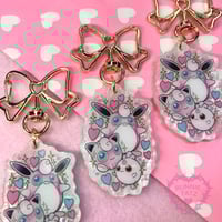 Jigglypuff Family Shell Keyring 