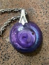 Purple Milkyway Swirl Pendant Necklace