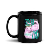 Image 1 of Black Glossy Mug - Snake w/ Good Vibes