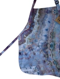 Image 2 of 100% Cotton Adult Pocket Apron in Cool Muted Agate Ice Dye