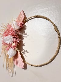 Image 6 of  Delicate Blush and White Dried Floral Hoop