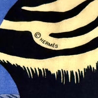 Image 2 of Hermès Cashmere Shawl "Zebra" by Alice Shirley 140cm