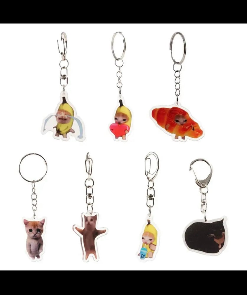 Image of Cat MeMe Keychain