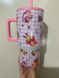 Image 1 of Kpop non spill handled 20oz tumbler