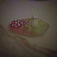 Image 8 of Glow in dark mushroom cat jewelry dish