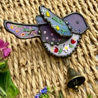 Image 2 of Purple Folk Style Bird Suncatcher 