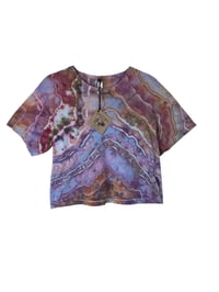 Image 5 of XS Crop Tee in Warm Geode Ice Dye