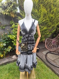 Image 5 of Havana Halter Dress- classic statement holiday piece- one size - BLACK