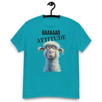 Image 1 of Unisex classic tee, Baaaad Attitude T-Shirt | Funny Sheep Sarcastic Humor Graphic Tee