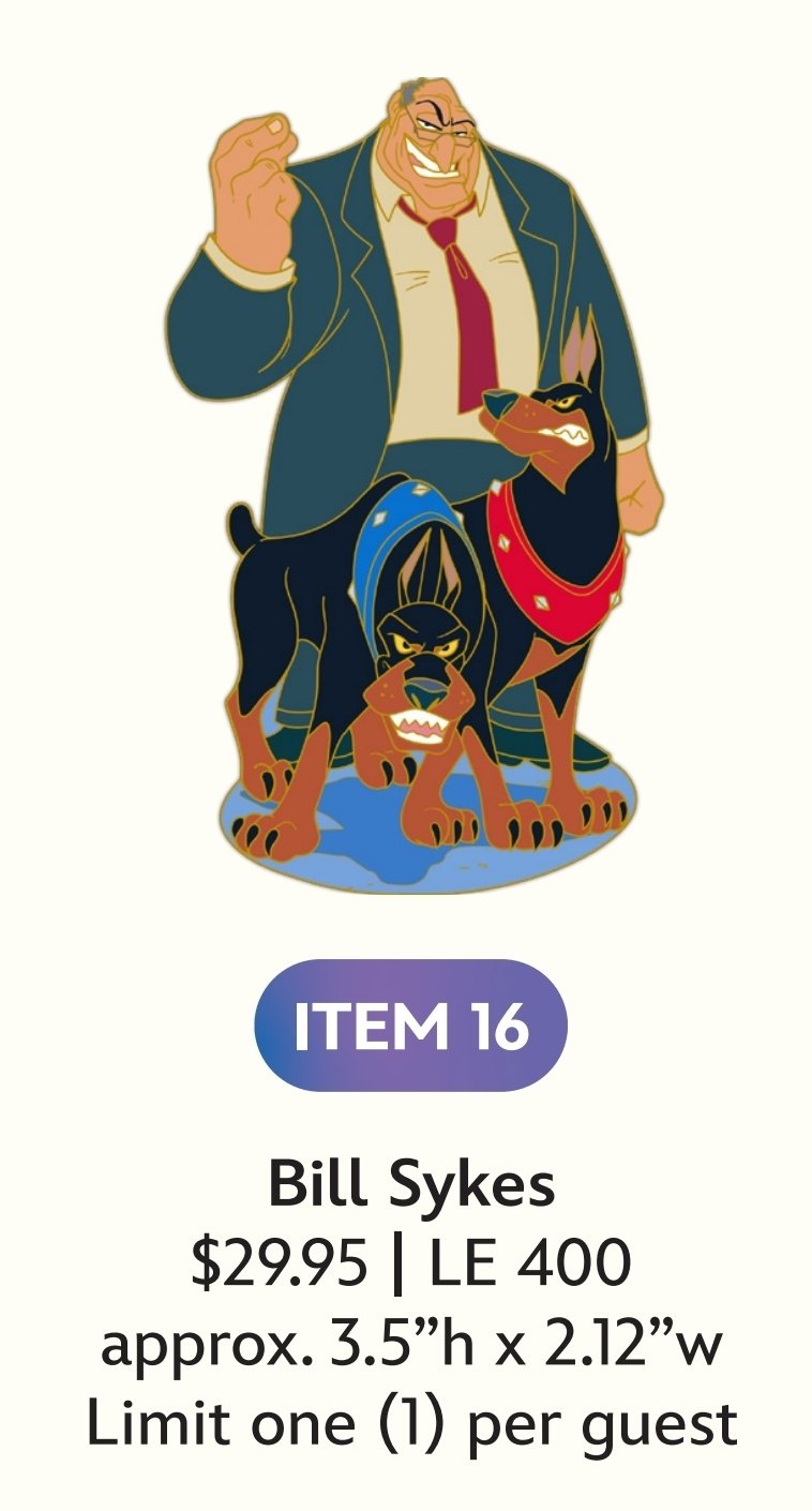 Image of Bill sykes disney villains wdi pin le 400