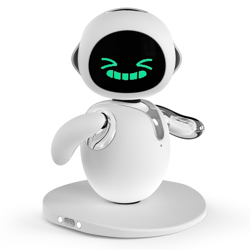 Image of Eilik Chrome Silver - Touch Interactive Desk Companion Toys, Cute Robot Pets with Abundant Emotions.