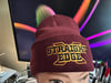 Maroon DC Capital “Straight Edge" Logo Knit Hat With Cuff 