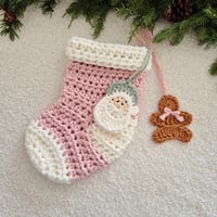 Image 1 of Pink Fold over Stocking Small & Large