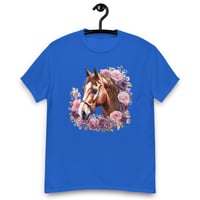 Image 7 of Unisex classic tee, Floral Majesty Horse Equestrian Tee