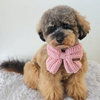 Image 2 of CROCHET BOW - DUSTY PINK