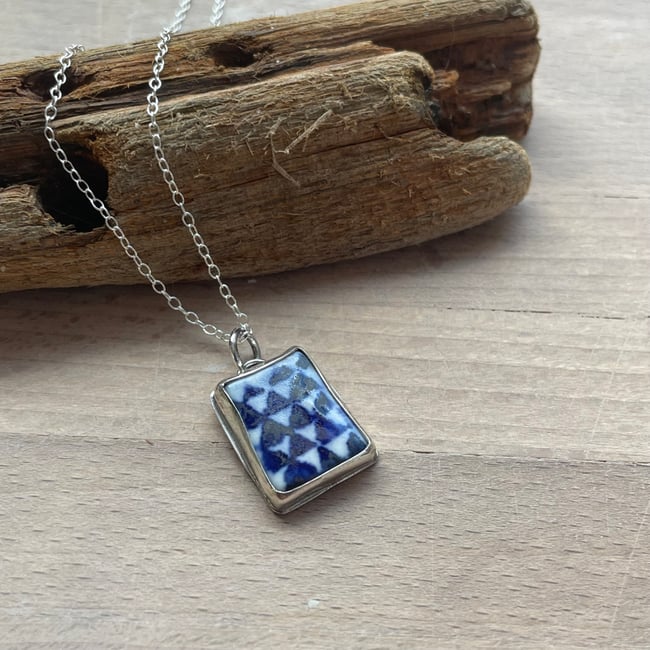 Porcelain & silver necklace 1