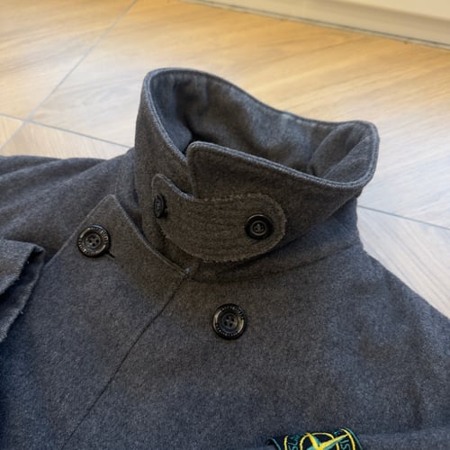 Image of AW 1998 Stone Island Dual Layer Wool Pea Coat, Size Medium