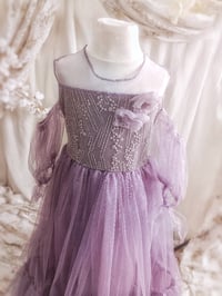 Image 3 of Tulle princess dress for photoshoots | Elvina | size 110 | dusty purple | photo props