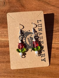 Image 2 of Romantic Rose & Pearl Earrings