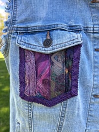 Image 3 of XXL Crazy Patch Denim Vest